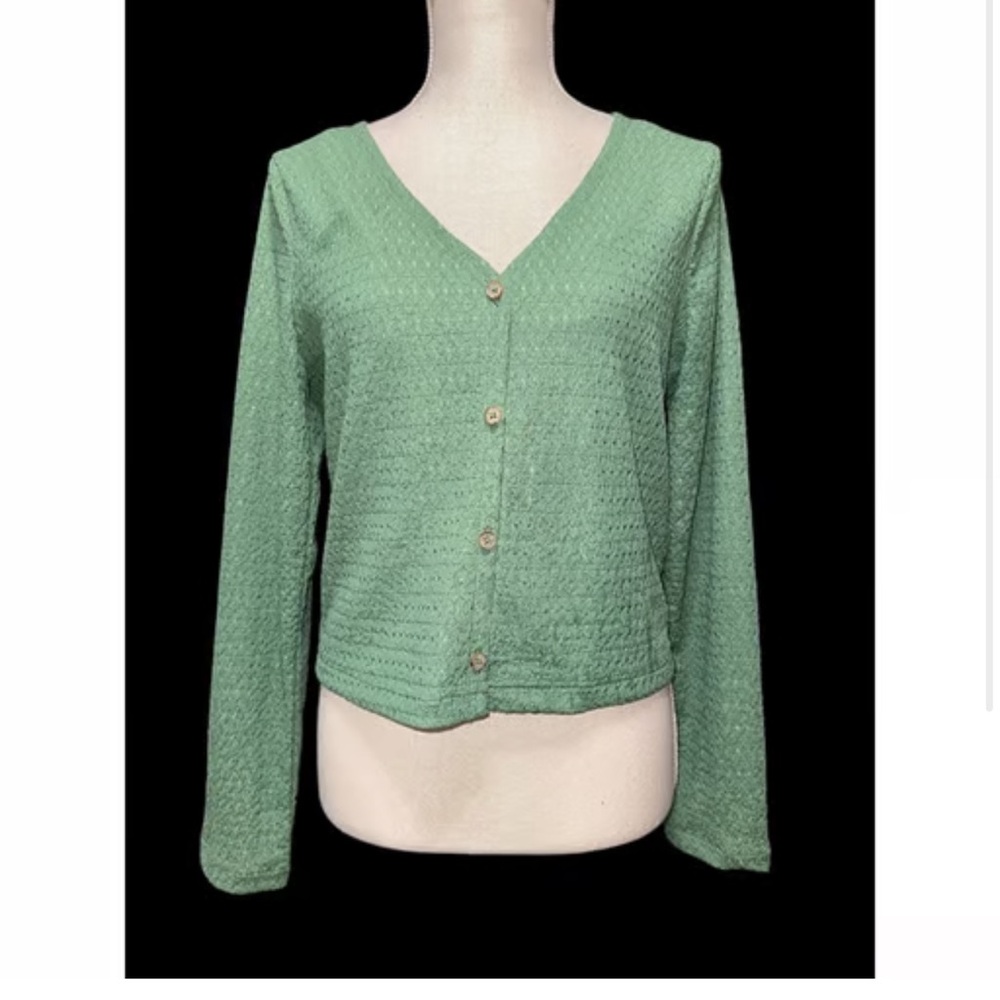 NWT Madewell Green Crinkle Cardigan